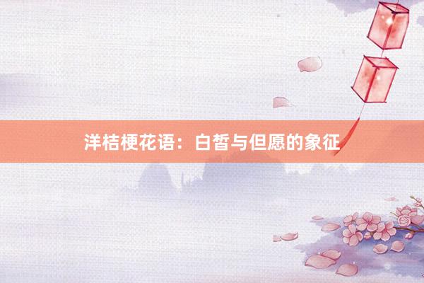 洋桔梗花语:白皙与但愿的象征