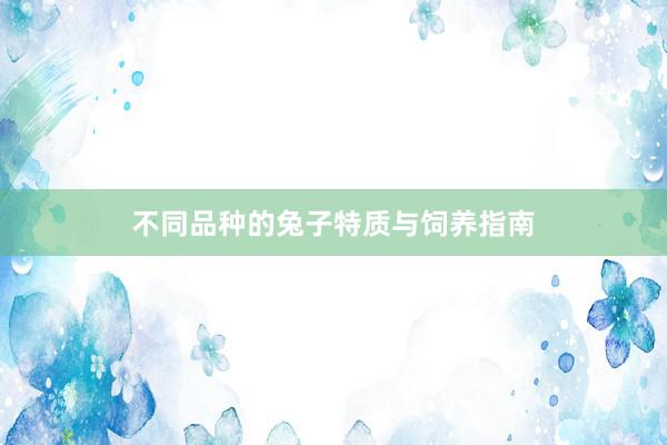 不同品种的兔子特质与饲养指南